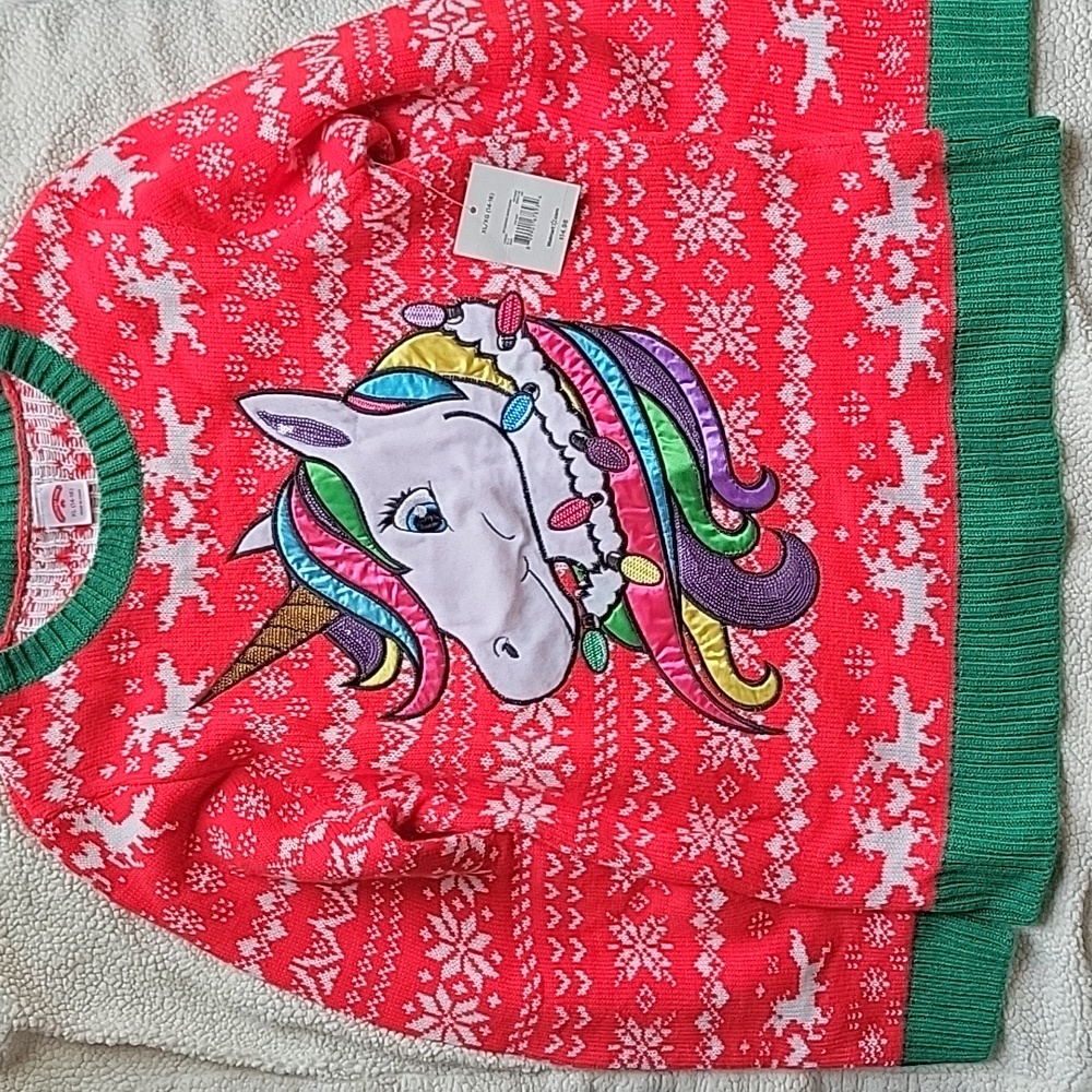 NWT Unicorn Ugly Christmas Sweater